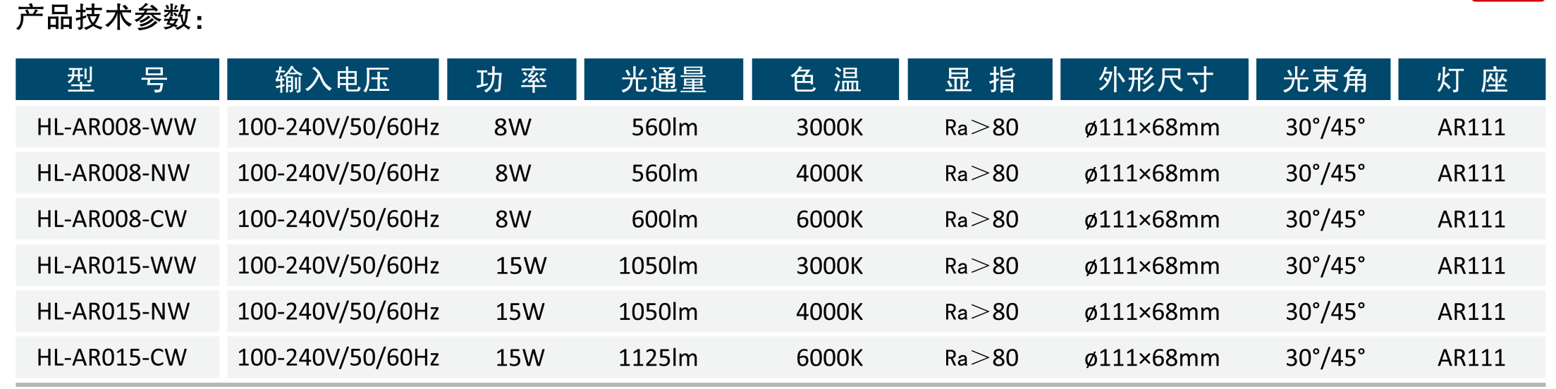 AE111格栅射灯